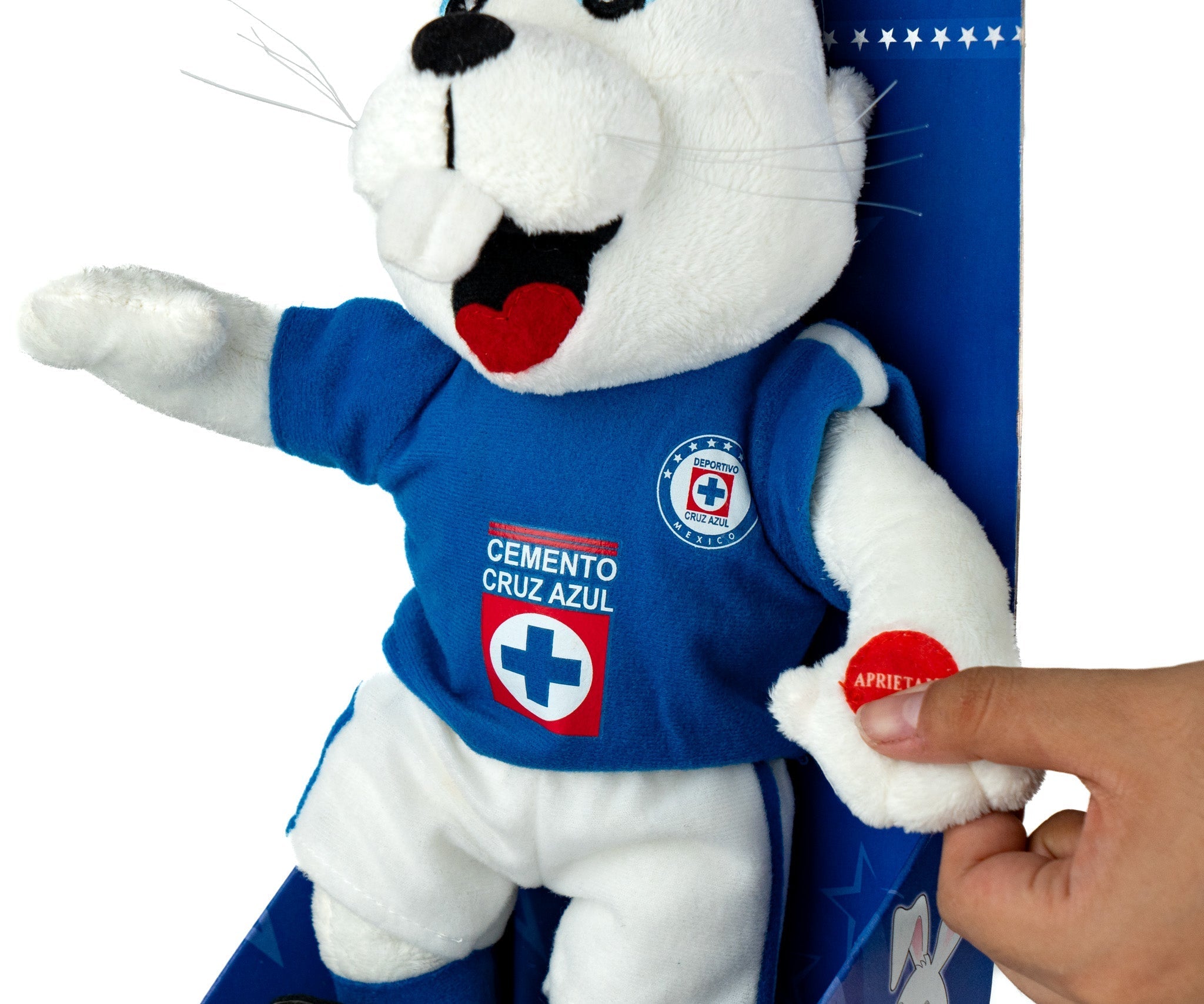 Peluche Conejo Mascota de Futbol Cruz Azul con Sonido Mi Alegría