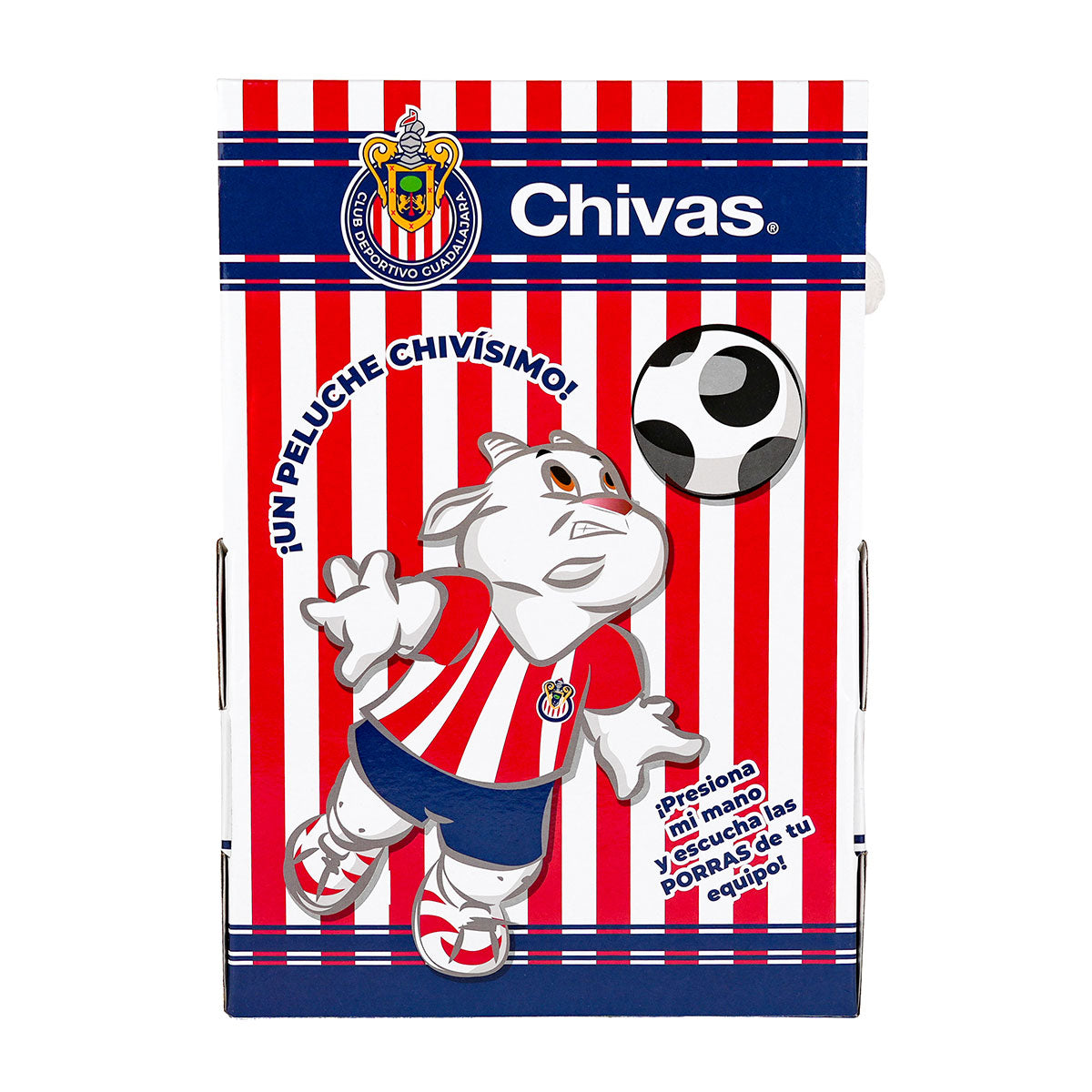 Peluche Grande Mascota de Futbol Chiva con Sonido Mi Alegría