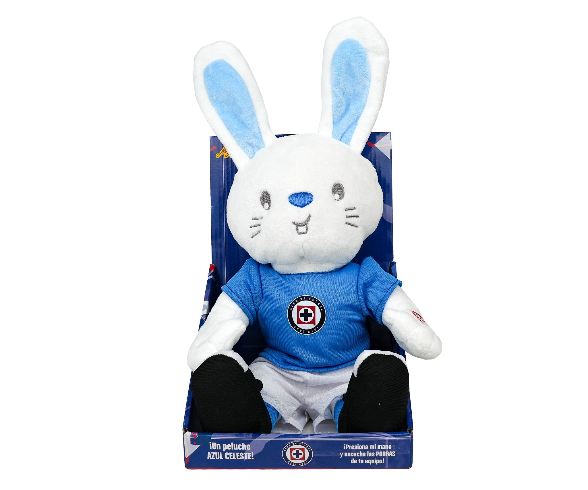 Peluche Conejo Mascota de Futbol Cruz Azul con Sonido Mi Alegría