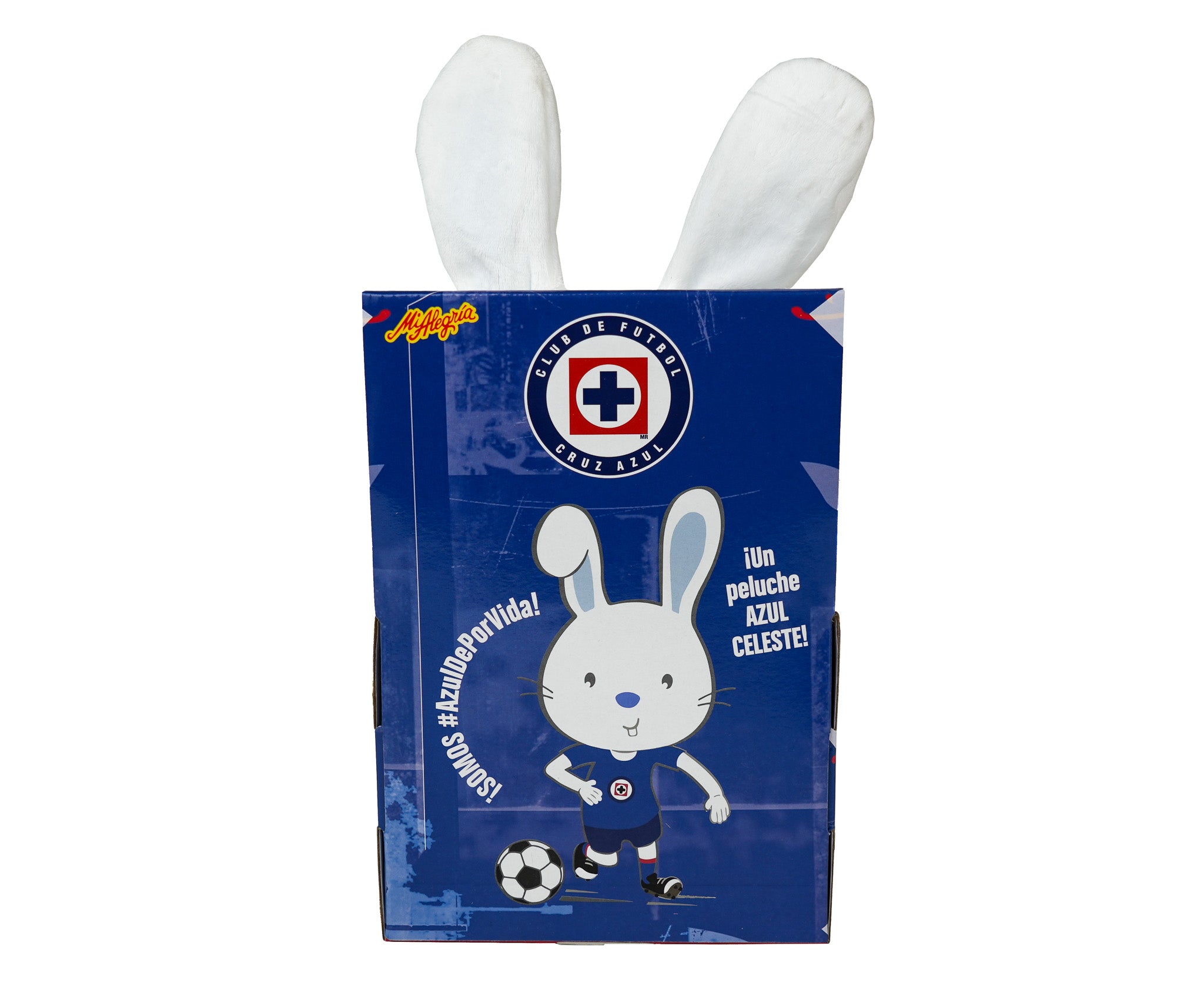 Peluche Conejo Mascota de Futbol Cruz Azul con Sonido Mi Alegría