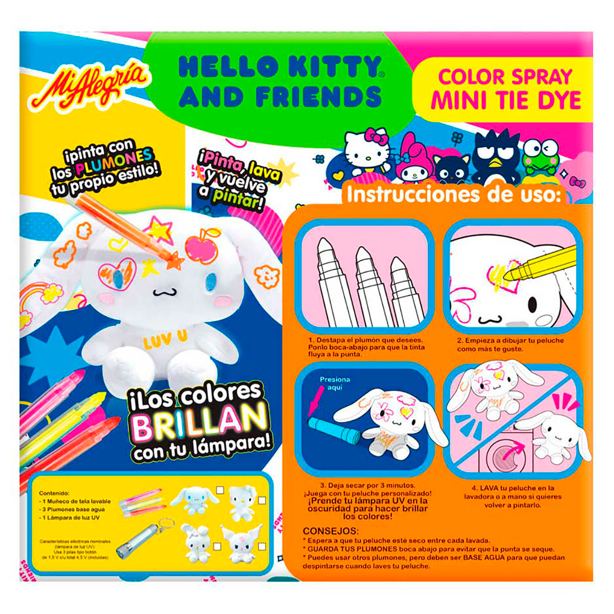 Peluche Kuromi Mini Tie Day Color Spray Mi Alegría