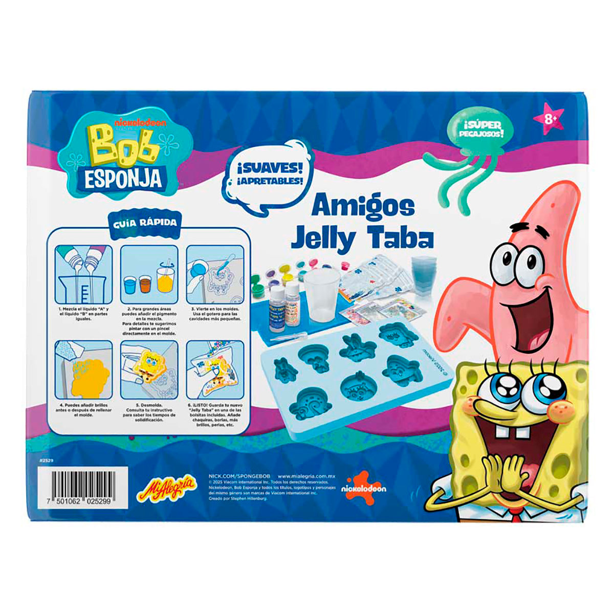 Fábrica Taba Skuishies 2D Bob Esponja Mi Alegría Crea y Decora