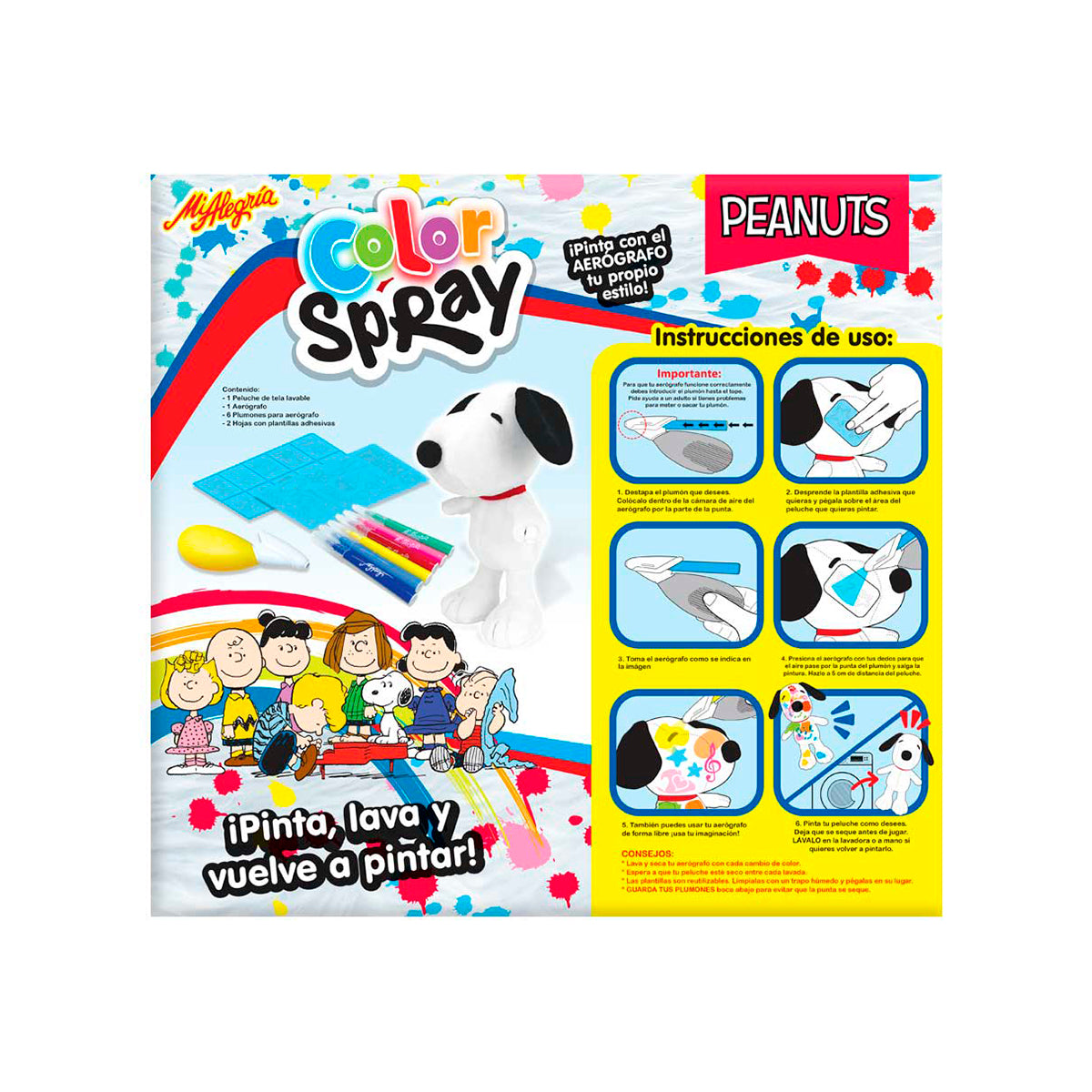 Peluche Snoopy Color Spray Mi Alegría