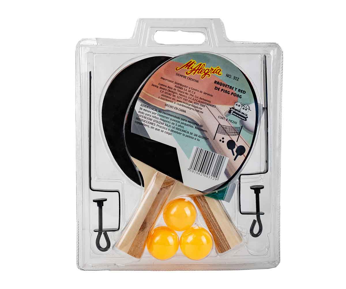 Raquetas y Pelotas Ping Pong - Mi Alegría
