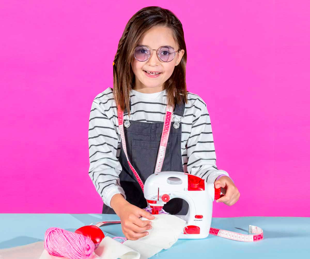 Mini Máquina Coser Para Niñas Artes Manualidades Juguete