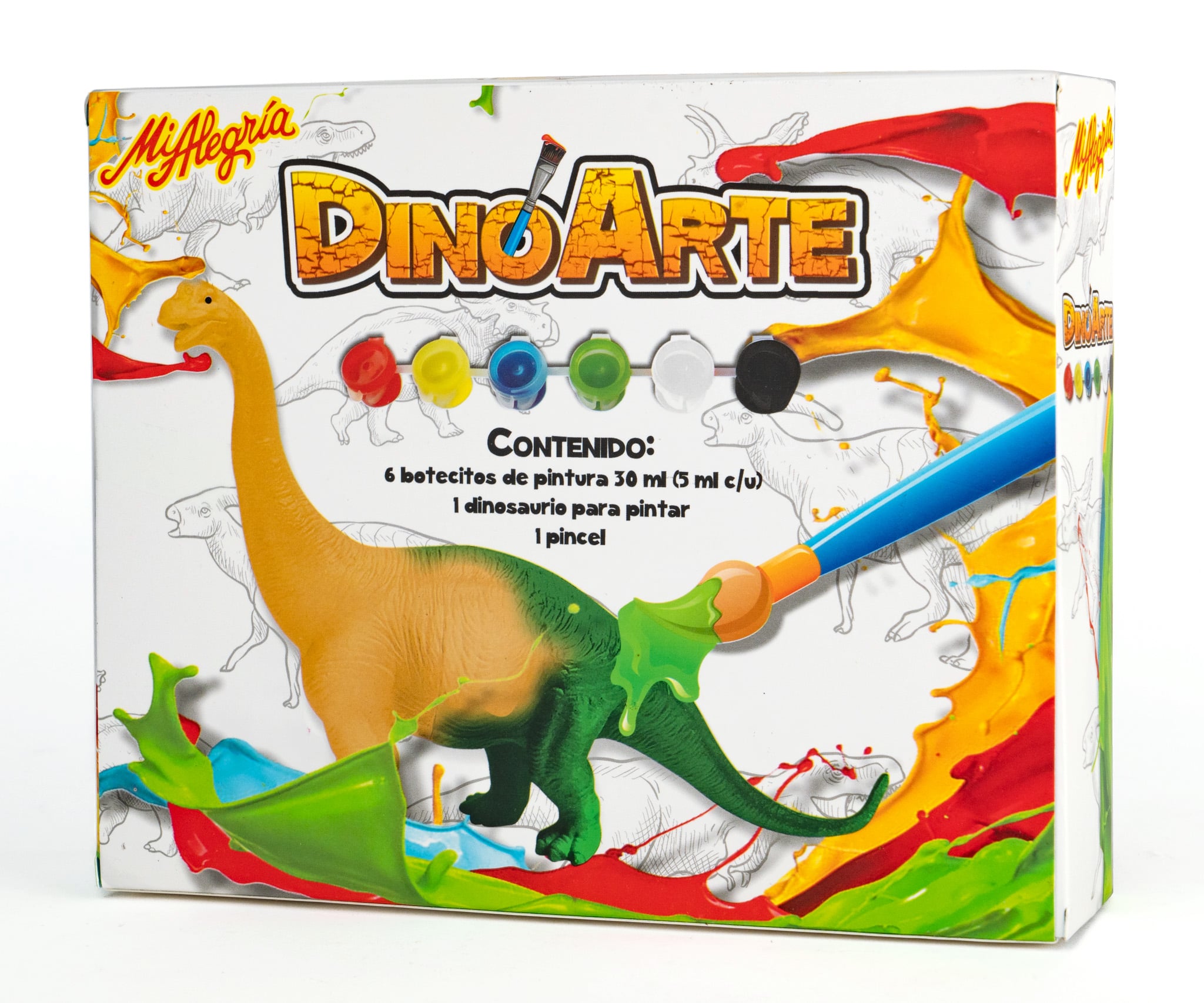 Dino Arte. Pinta a tu dinosaurio favorito y lleva a volar a tu imaginación. ¿Los dinosaurios tienen plumas? Tú lo decides con Dino Arte Mi Alegría. Dinosaurio: Velociraptor