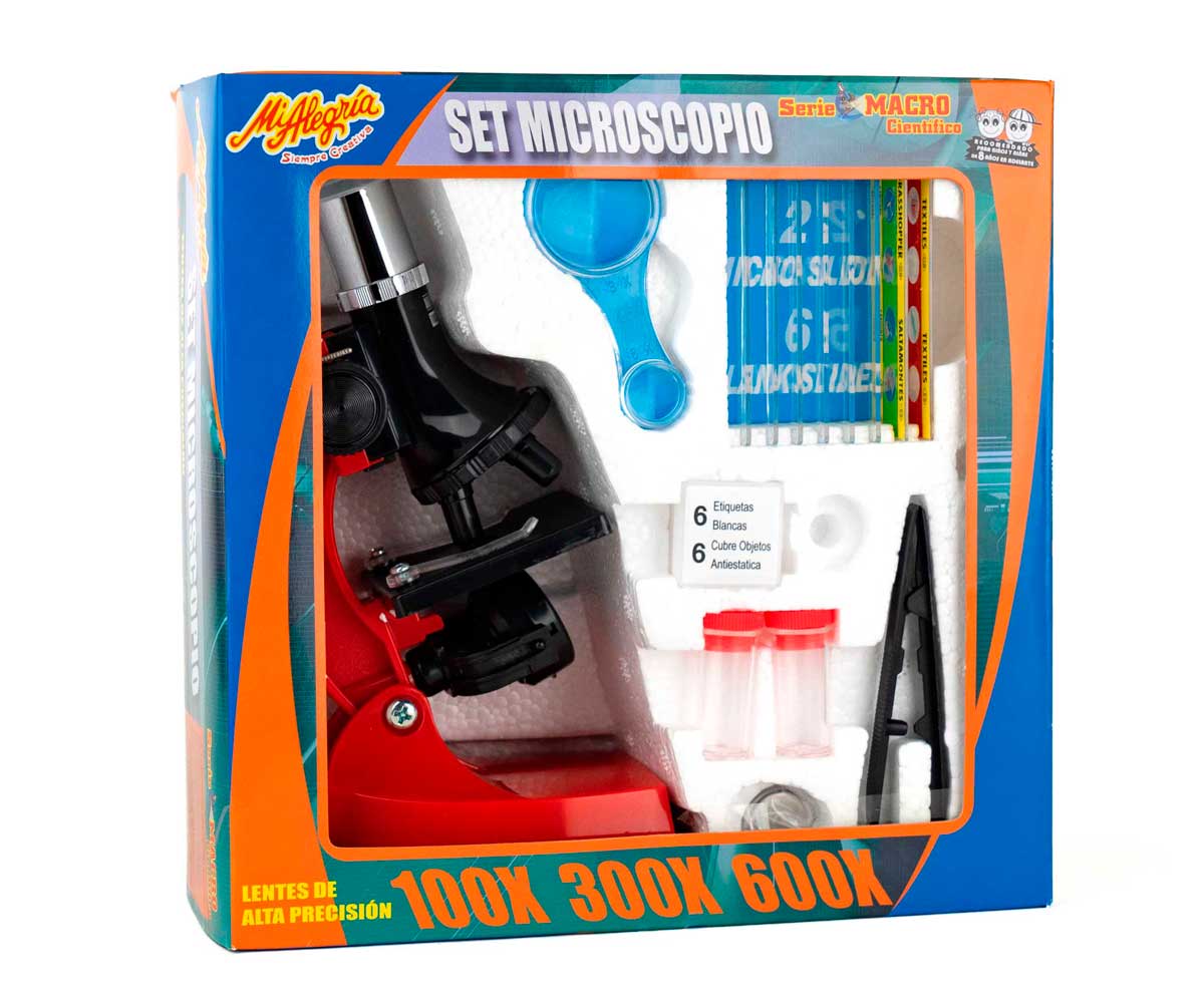 Microscopio Plus Mi Alegría 100X 300X 600X con Accesorios