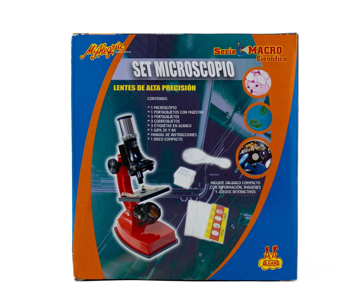 Mini Microscopio Plus Mi Alegría 100X 300X 600X con Accesorios
