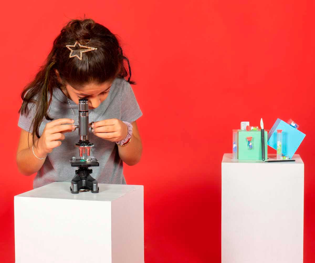 Juego de Microscopio con Luz y Proyector Mi alegría